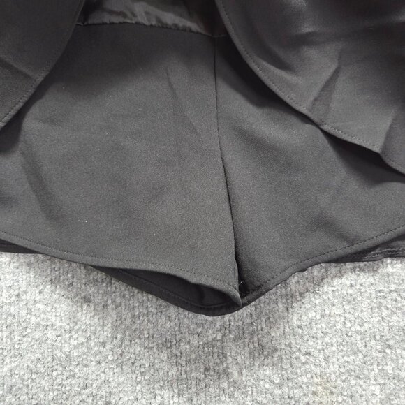 NEW ZARA BOW‎ TRIM SKORT BLACK REF. 2271/583 Mini Womens Large - Picture 8 of 13